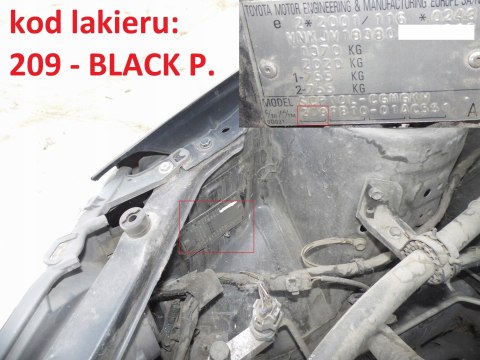 ZAWIASY KLAPY TYŁ BAGAŻNIKA TOYOTA YARIS I FL 209