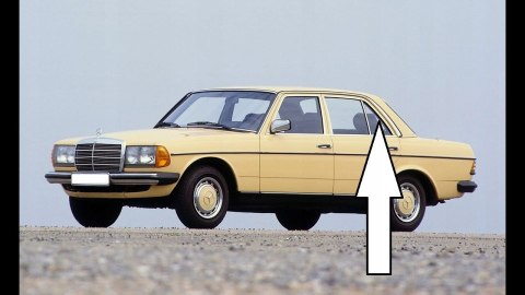 SZYBA DRZWIOWA LEWA TYŁ MAŁA MERCEDES W123 SEDAN