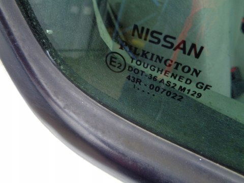 SZYBA DRZWIOWA PRAWA TYŁ NISSAN ALMERA II N16 5D SZYBA DRZWIOWA PRAWA TYŁ NISSAN ALMERA II N16 5D