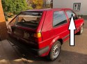 SZYBA DRZWI PRZÓD PRAWA VW GOLF II 3D HB 87-92