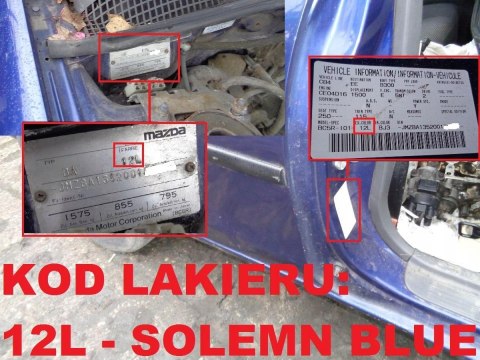 ZAWIASY KLAPY TYŁ BAGAŻNIKA MAZDA 323C BA 3D 12L