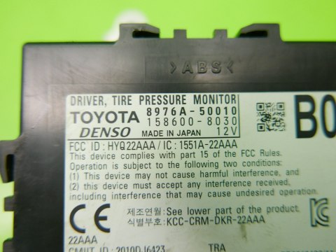 MODUŁ CIŚNIENIA OPON LEXUS LS460L 4.6 V6 12-17