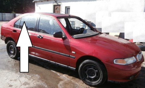 SZYBA DRZWIOWA PRAWA TYŁ DUŻA ROVER 416 400 MK2 HB