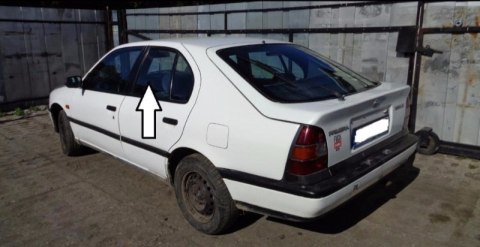 SZYBA DRZWIOWA LEWA TYŁ DUŻA NISSAN PRIMERA P10 HB