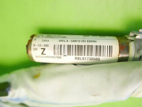 Kurtyna powietrzna airbag prawa OPEL ZAFIRA B II FL 08-14 Kurtyna powietrzna airbag prawa OPEL ZAFIRA B II FL 08-14