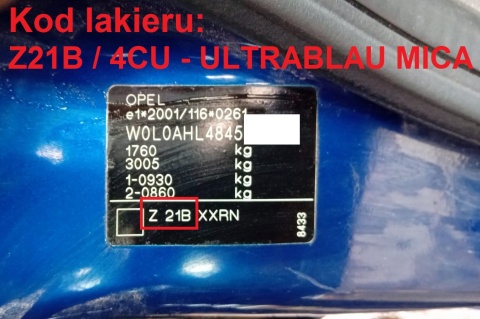 Klapka wlewu paliwa Z21B OPEL ASTRA H III HB 5D