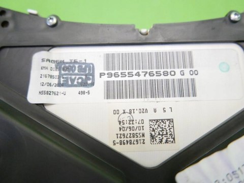 LICZNIK ZEGARY 9655476580 PEUGEOT 307 PHI 1.6 HDI LICZNIK ZEGARY 9655476580 PEUGEOT 307 PHI 1.6 HDI