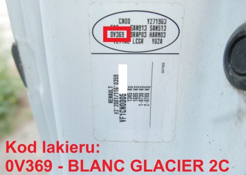 ZAWIAS DRZWI PRAWY PRZÓD GÓRA RENAULT TWINGO II