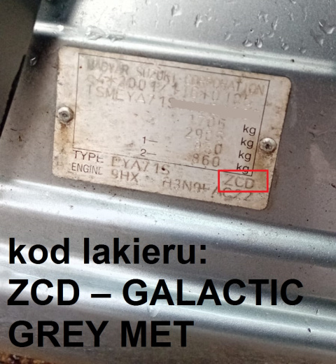 Drzwi prawe tył ZCD SUZUKI SX4 I EY HB 5D 06-09 Drzwi prawe tył ZCD SUZUKI SX4 I EY HB 5D 06-09