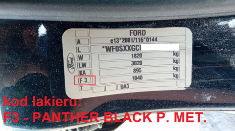Błotnik poszycie lewy tył F3 FORD FOCUS MK2 FL KOMBI 07-11 Błotnik poszycie lewy tył F3 FORD FOCUS MK2 FL KOMBI 07-11