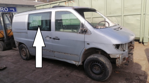 Szyba drzwi przesuwnych prawa tył MERCEDES VITO I FL W638 99-03 Szyba drzwi przesuwnych prawa tył MERCEDES VITO I FL W638 99-03