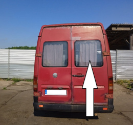 Szyba drzwi skrzydłowych prawa tył VW LT II LT46 L3H2 96-06