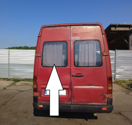 Szyba drzwi skrzydłowych lewa tył VW LT II LT46 L3H2 96-06