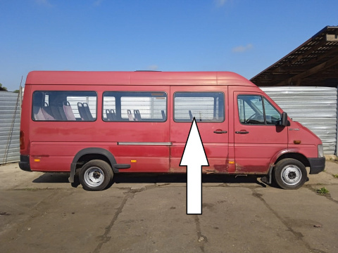 Szyba drzwi przesuwnych prawa tył VW LT II LT46 L3H2 96-06 Szyba drzwi przesuwnych prawa tył VW LT II LT46 L3H2 96-06