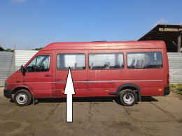Szyba karoseryjna lewa boczna VW LT II LT46 L3H2 96-06