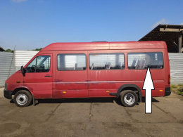 Szyba karoseryjna lewa tył VW LT II LT46 L3H2 96-06