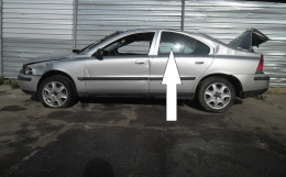 Szyba drzwiowa lewa tył duża VOLVO S60 I SEDAN 5D 00-04