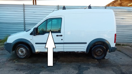 Szyba drzwiowa lewa przód duża FORD TRANSIT CONNECT MK1 FL 09-13