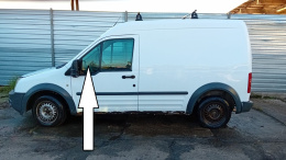 Szyba drzwiowa lewa przód mała FORD TRANSIT CONNECT MK1 FL 09-13