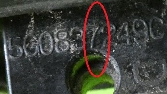 Ogranicznik drzwi prawy przód 5G0837249C VW GOLF VII GTI HB 12-16