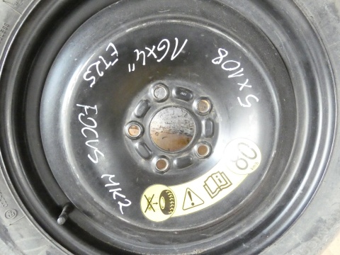 Koło dojazdowe zapasowe 16 16x4 5x108 et25 FORD FOCUS MK2 Koło dojazdowe zapasowe 16 16x4 5x108 et25 FORD FOCUS MK2
