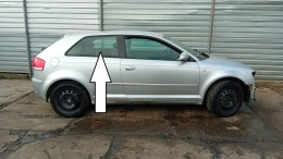 Szyba karoseryjna prawa tył AUDI A3 8P 3D HB 03-05