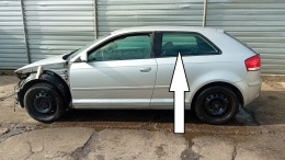 Szyba karoseryjna lewa tył AUDI A3 8P 3D HB 03-05