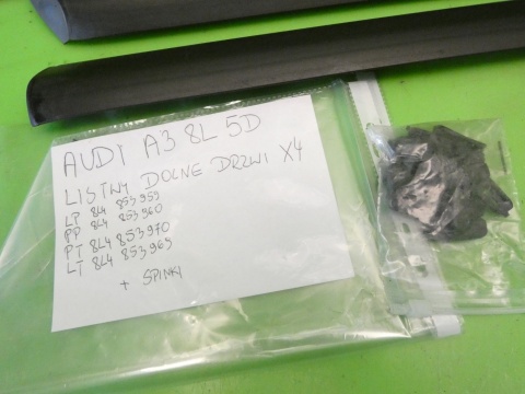 Listwa listwy drzwiowe dół prawa lewa przód tył AUDI A3 8L 5D 03-05