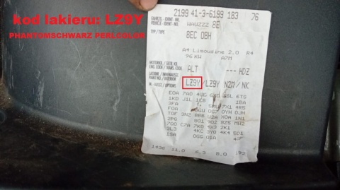 Drzwi lewe tył LZ9Y AUDI A4 B7 SEDAN 04-08