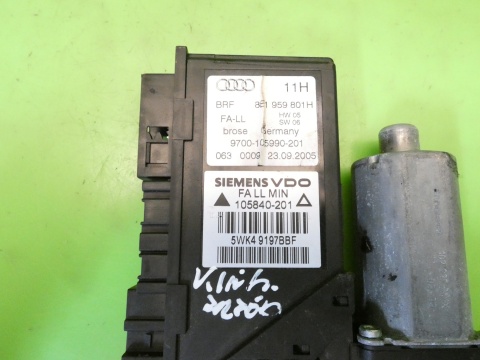 Silniczek szyby lewy przód 8E1959801H AUDI A4 B7 04-08