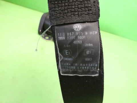 Pas bezpieczeństwa lewy tył 1E0857805B VW GOLF MK3.5 III IV CABRIO 98-02