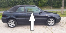 Szyba drzwiowa prawa przód VW GOLF MK3.5 III IV CABRIO 98-02