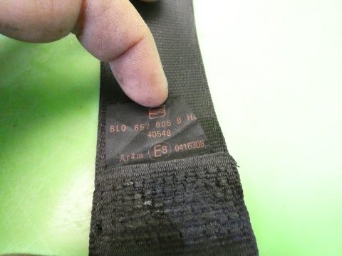 Pas bezpieczeństwa lewy tył 6L0857805B SEAT IBIZA III 6L 3D 02-05