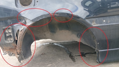 Błotnik prawy tył tylny ćwiartka VW GOLF MK3.5 III IV CABRIO 98-02