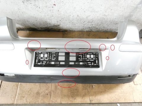 Zderzak tył tylny LS7N SEAT IBIZA III 6L 3D 02-05