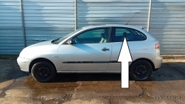 Szyba karoseryjna uchylna lewa tył SEAT IBIZA III 6L 3D 02-05