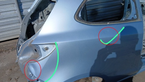 Błotnik prawy tył ćwiartka poszycie 33Y MAZDA 2 II DE 3D HB 07-10