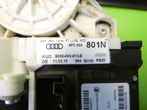 Mechanizm podnośnik szyby lewy przód AUDI A3 8P FL 5D SPORTBACK 08-13