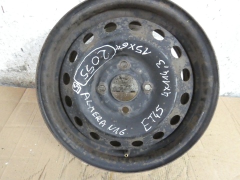 Felga stalowa 15 15x6 4x114,3 ET45 NISSAN ALMERA N16