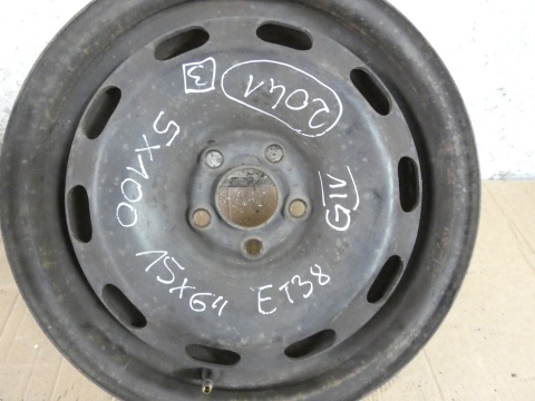Felga stalowa 15'' 15X6 ET38 5X100 VW GOLF IV