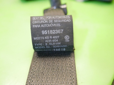 Pas bezpieczeństwa lewy tył II rząd CHEVROLET CAPTIVA I C140 FL 13-15