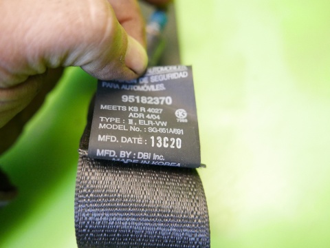 Pas bezpieczeństwa prawy tył II rząd CHEVROLET CAPTIVA I C140 FL 13-15