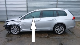 Szyba drzwiowa lewa przód duża 5G4845201B VW GOLF VII 5D KOMBI 12-16