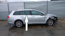 Szyba drzwiowa prawa tył duża ciemna 5G9845026A VW GOLF VII 5D KOMBI 12-16