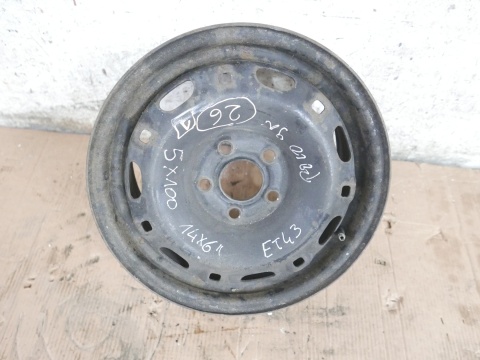 Felga stalowa 14 14x6 5x100 et43 VW POLO IV 9N