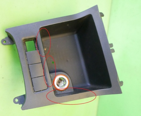 Półka schowek kieszeń tunelu gniazdo 12V VW GOLF V 1K 03-09