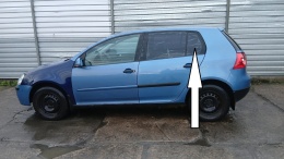 Szyba drzwiowa lewa tył mała VW GOLF V 1K HB 5D 03-09