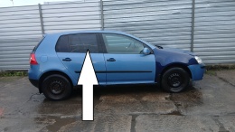 Szyba drzwiowa prawa tył duża VW GOLF V 1K HB 5D 03-09