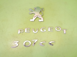 Logo znaczek emblemat napis tył PEUGEOT 307 CC I PHII FL CABRIO 05-08