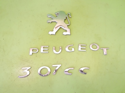 Logo znaczek emblemat napis tył PEUGEOT 307 CC I PHII FL CABRIO 05-08